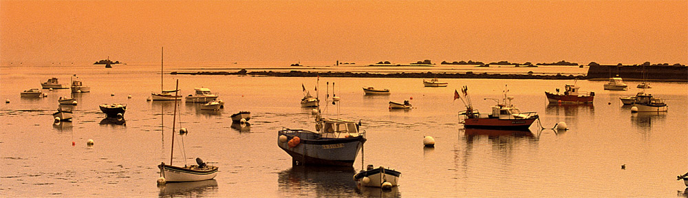 Couché de soleil sur le golfe du Morbihan