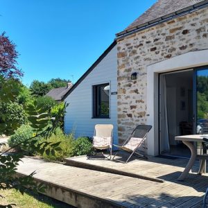 Terrasse extérieure du gite l'Etable