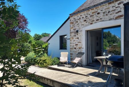 Terrasse extérieure du gite l'Etable